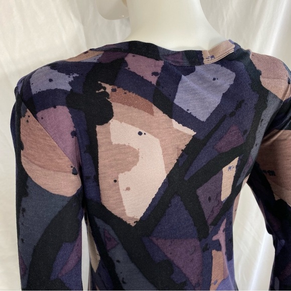 Simply Vera Purple Color Splash Fit & Flare Tunic Top - Picture 6 of 8